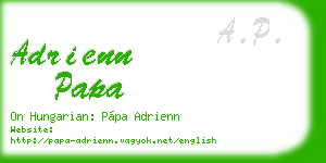 adrienn papa business card